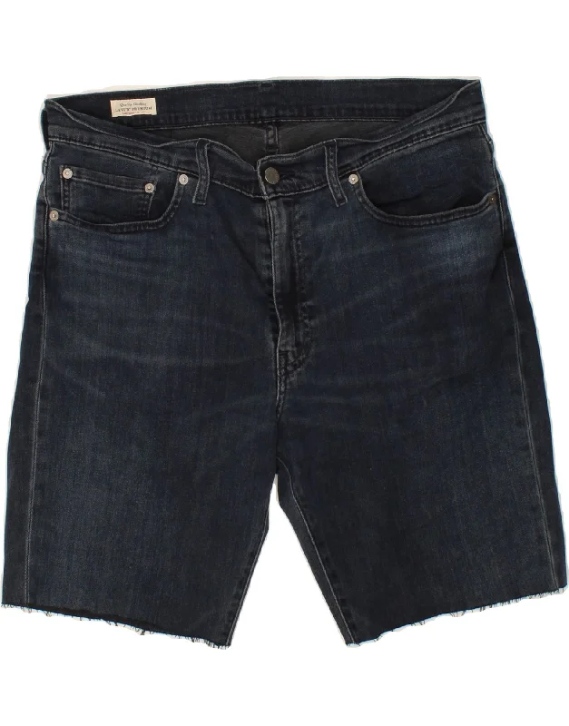 LEVI'S Mens 511 Denim Shorts W36 Large Navy Blue Cotton