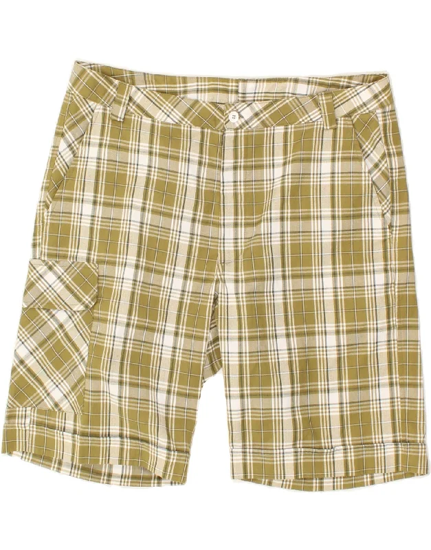 MOUNTAIN EXPERIENCE  Mens Cargo Shorts W33 Medium Green Check