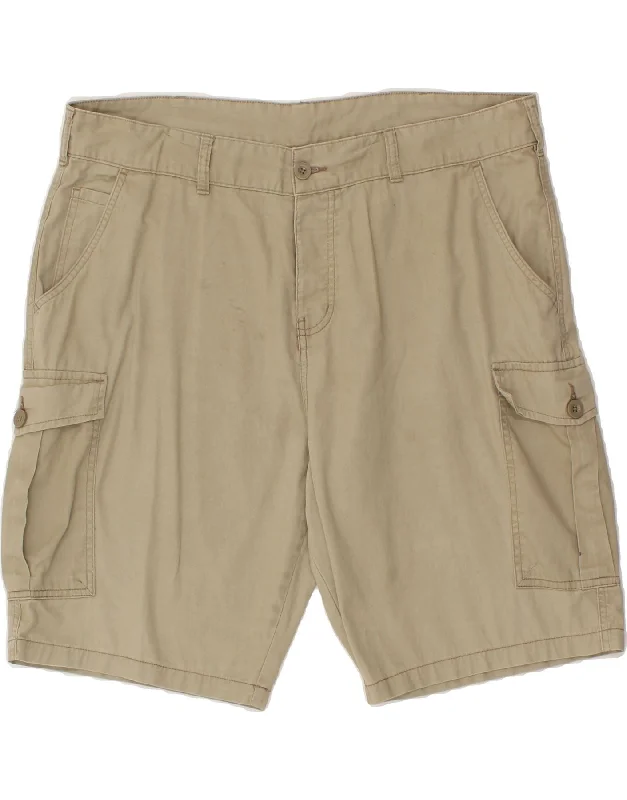 MOUNTAIN WAREHOUSE Mens Cargo Shorts W40 XL Beige Cotton