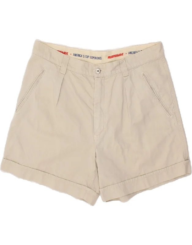 MURPHY & NYE Mens Chino Shorts W36 Large Beige Cotton