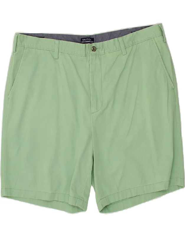 NAUTICA Mens Chino Shorts W42 2XL Green Cotton