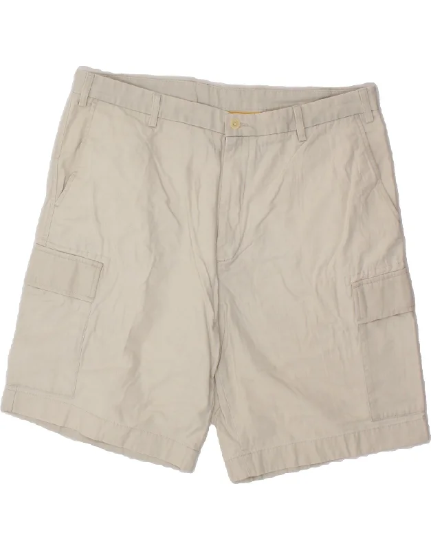 NAUTICA Mens Relaxed Fit Cargo Shorts W42 2XL  Grey Cotton