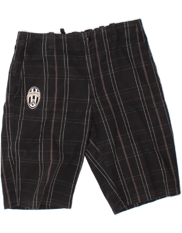 NIKE Mens Juventus Chino Shorts Medium W32 Black Check