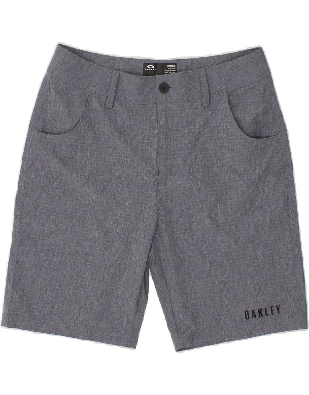 OAKLEY Mens Regular Fit Casual Shorts W30 Medium  Grey Polyester