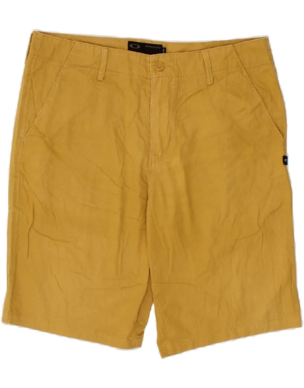 OAKLEY Mens Regular Fit Chino Shorts W34 Large Yellow