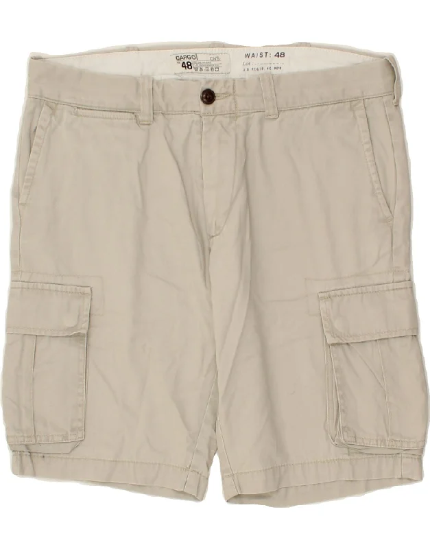 OVS Mens Cargo Shorts W48 4XL Grey Cotton