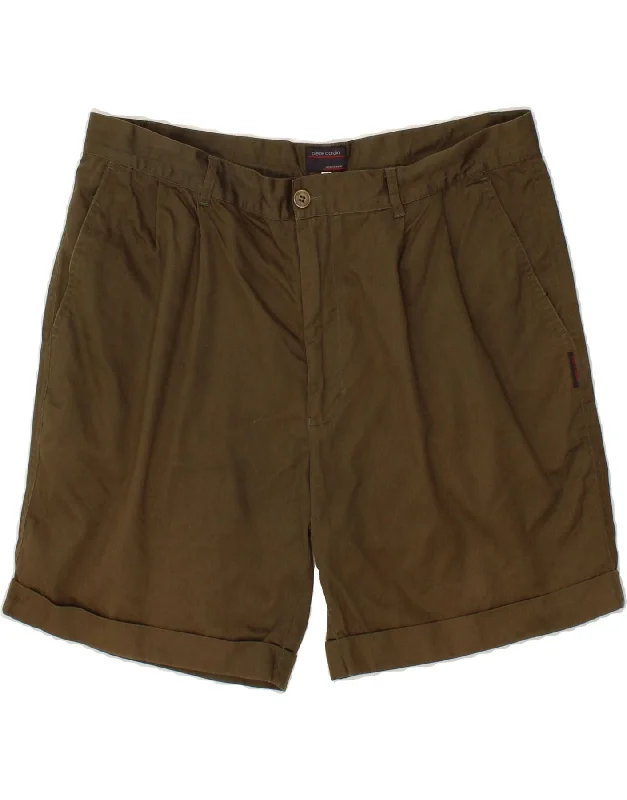 PIERRE CARDIN Mens High Waist Chino Shorts IT 56 3XL W38  Khaki