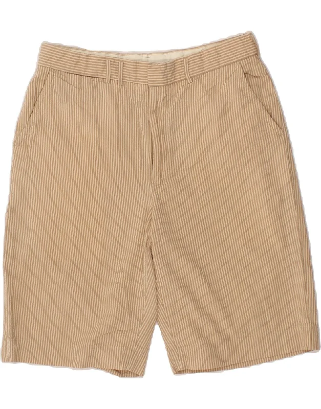 POLO RALPH LAUREN Mens Chino Shorts W32 Medium Beige Striped Cotton