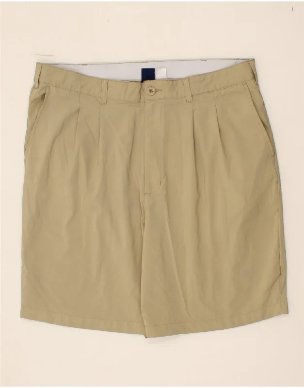 REEBOK Mens Pegged Chino Shorts W40 XL Beige Polyester