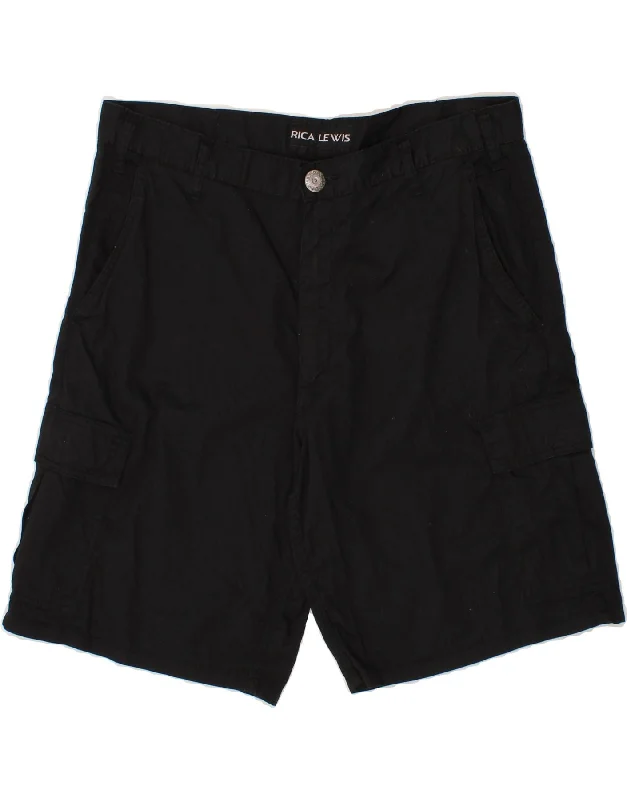 RICA LEWIS Mens Cargo Shorts IT 54 2XL W36 Black