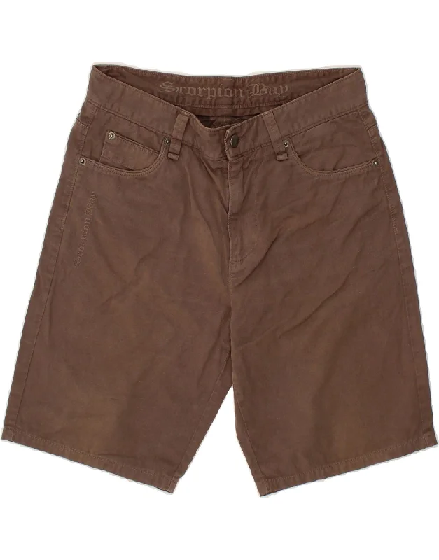 SCORPION BAY Mens Casual Shorts W32  Medium Brown Cotton