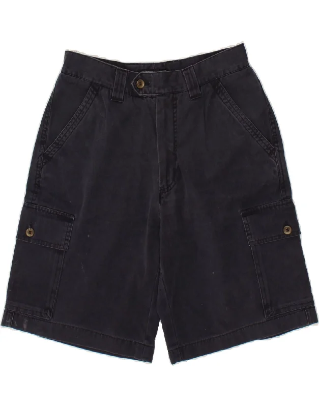 SEA BARRIER Mens Cargo Shorts IT 44 XS W30 Navy Blue Cotton