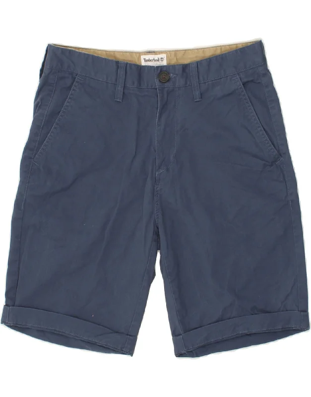 TIMBERLAND Mens Chino Shorts W31 Medium Navy Blue Cotton