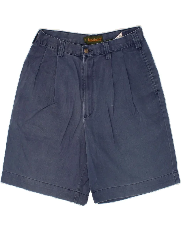 TIMBERLAND Mens Pegged Chino Shorts W30 Medium Navy Blue Cotton