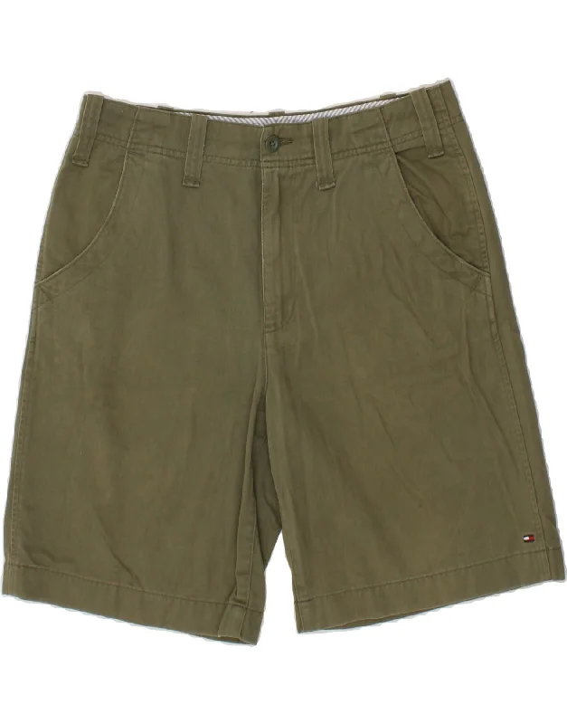 TOMMY HILFIGER Mens Casual Shorts W33 Medium Green Cotton