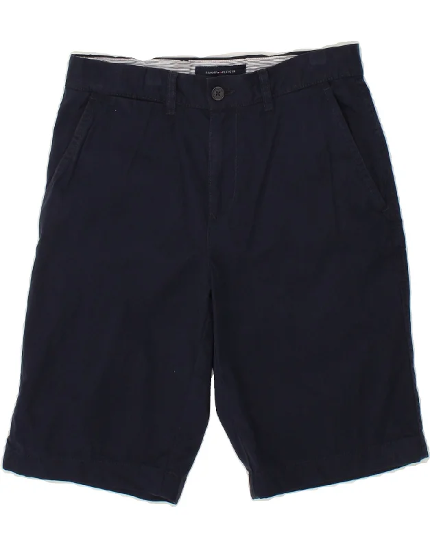 TOMMY HILFIGER Mens Chino Shorts W30 Medium Navy Blue Cotton