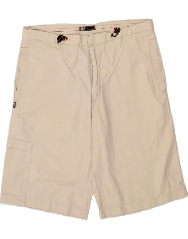 VINTAGE Mens Cargo Shorts IT 50 Large W34  Beige Cotton