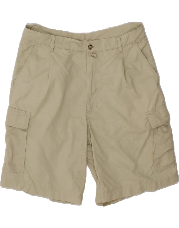 VINTAGE Mens Cargo Shorts IT 52 XL W36  Beige Cotton