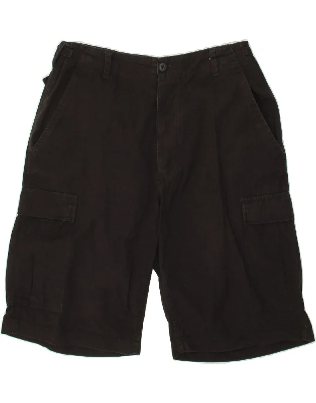 VINTAGE Mens Cargo Shorts Large W34 Black