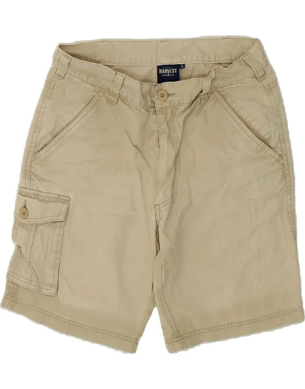 VINTAGE Mens Cargo Shorts Small W29 Grey Cotton