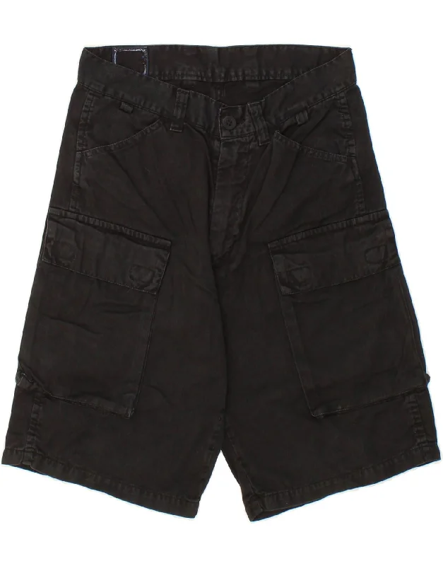 VINTAGE Mens Cargo Shorts W28 Medium Black