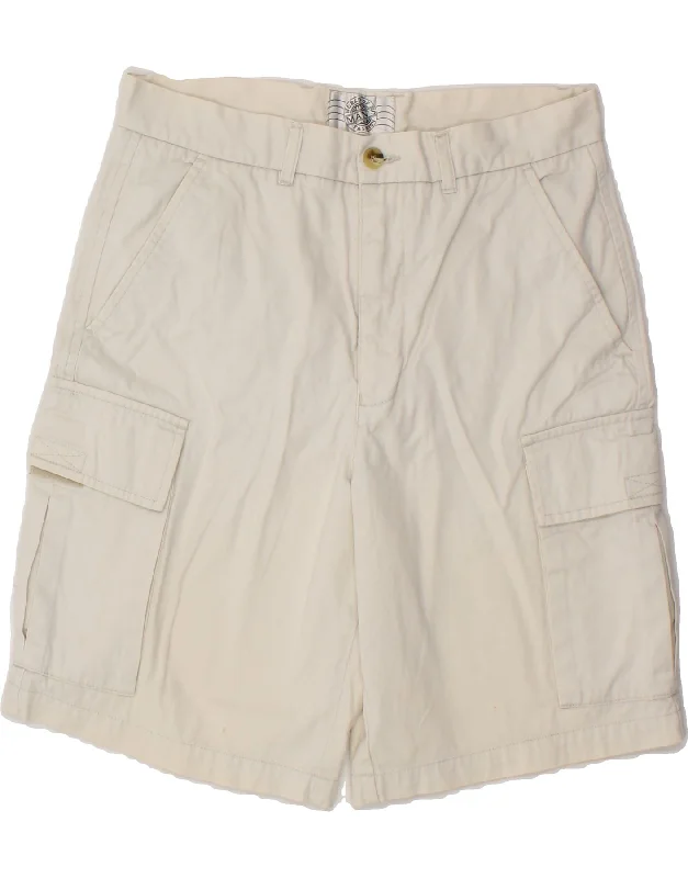 VINTAGE Mens Cargo Shorts W34 Large  Beige Cotton