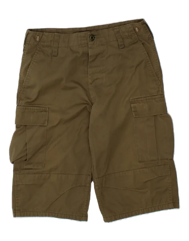 VINTAGE Mens Cargo Shorts W34 Large Khaki Cotton