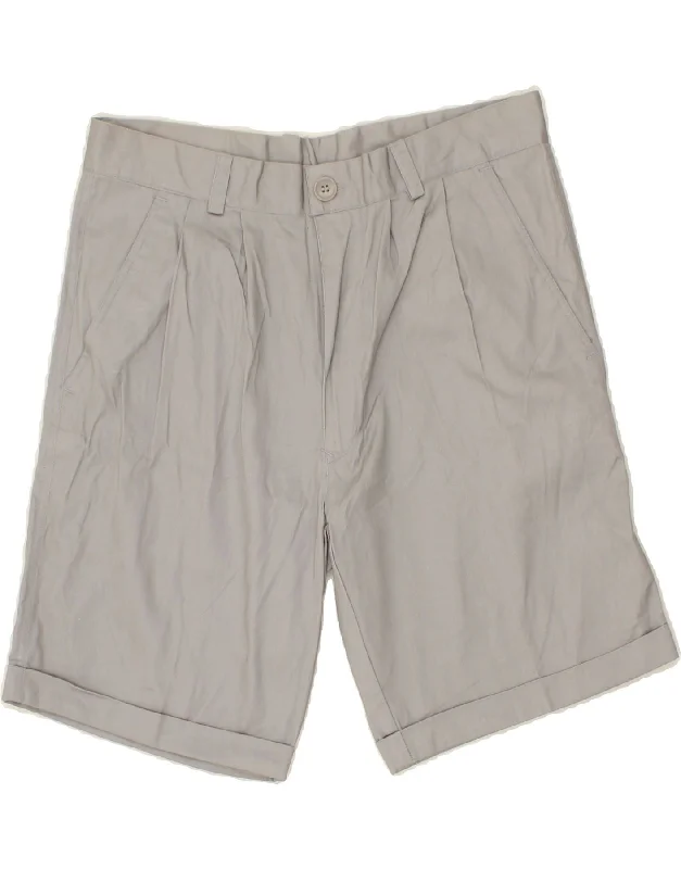 VINTAGE Mens Pegged Chino Shorts IT 50 Large W32  Grey Cotton