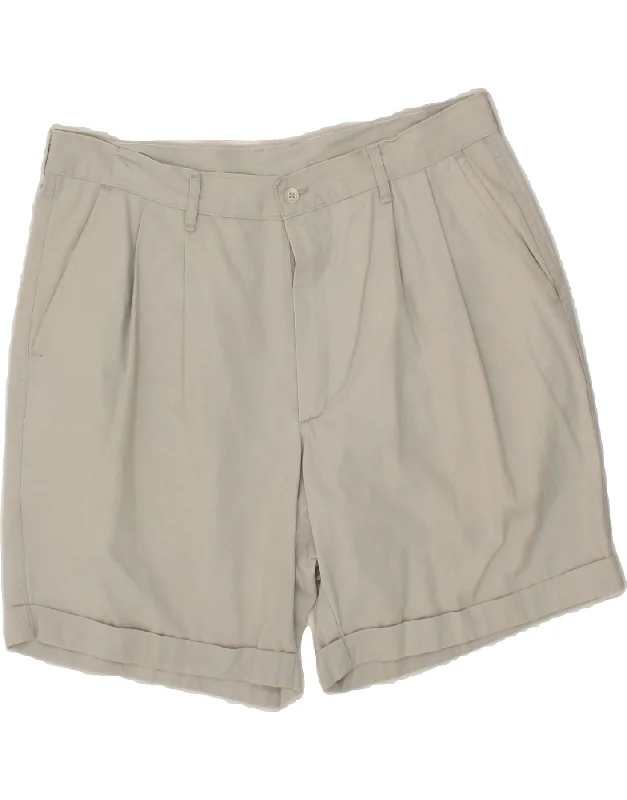 VINTAGE Mens Pegged Chino Shorts IT 50 Large W34 Grey