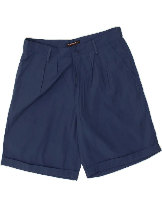 VINTAGE Mens Pegged Chino Shorts  IT 50 Large W34  Navy Blue