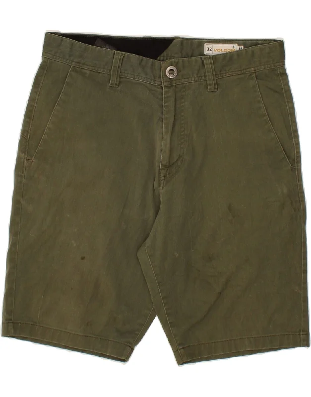 VOLCOM Mens Chino Shorts W32 Medium Green