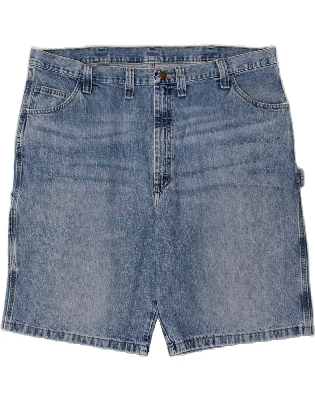 WRANGLER Mens Cargo Denim Shorts W44 2XL Blue Cotton