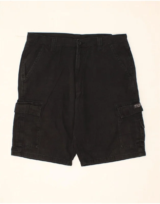 WRANGLER Mens Cargo Shorts W34 Large Black Cotton