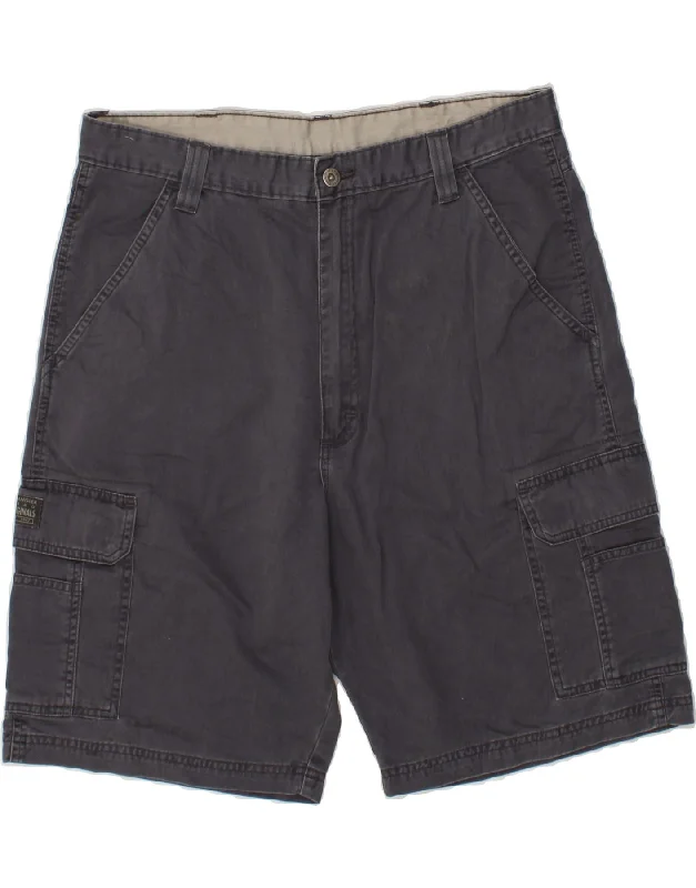 WRANGLER Mens Cargo Shorts W34 Large Grey Cotton