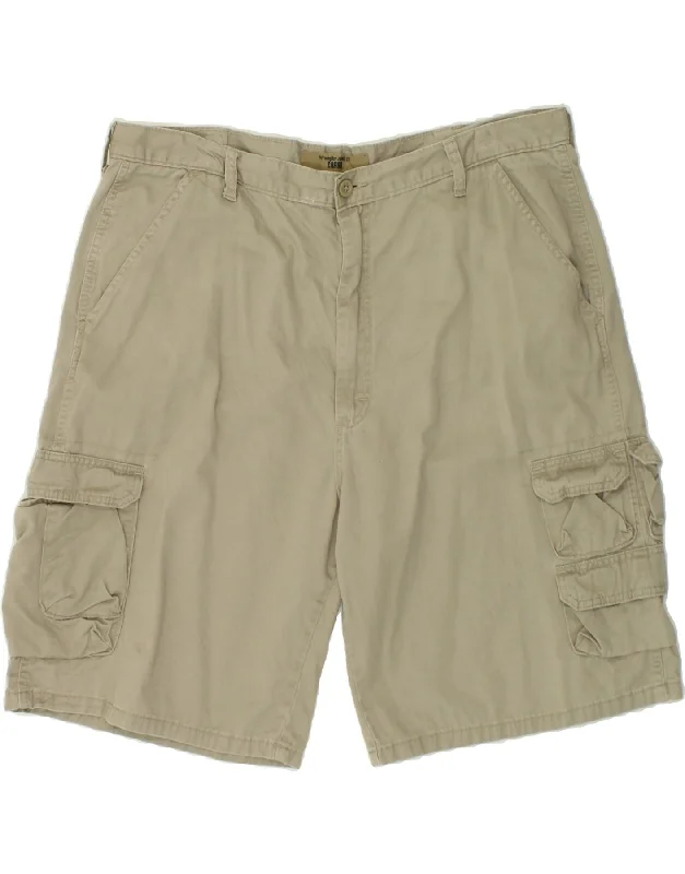 WRANGLER Mens Cargo Shorts W40 XL  Beige Cotton