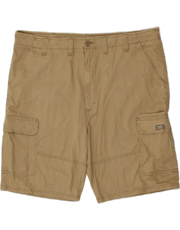 WRANGLER Mens Cargo Shorts W44 2XL Beige Cotton