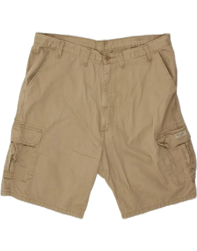 WRANGLER Mens Cargo Shorts W44 2XL Beige Cotton